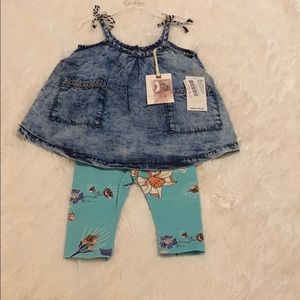 Chambray Top and legging Set